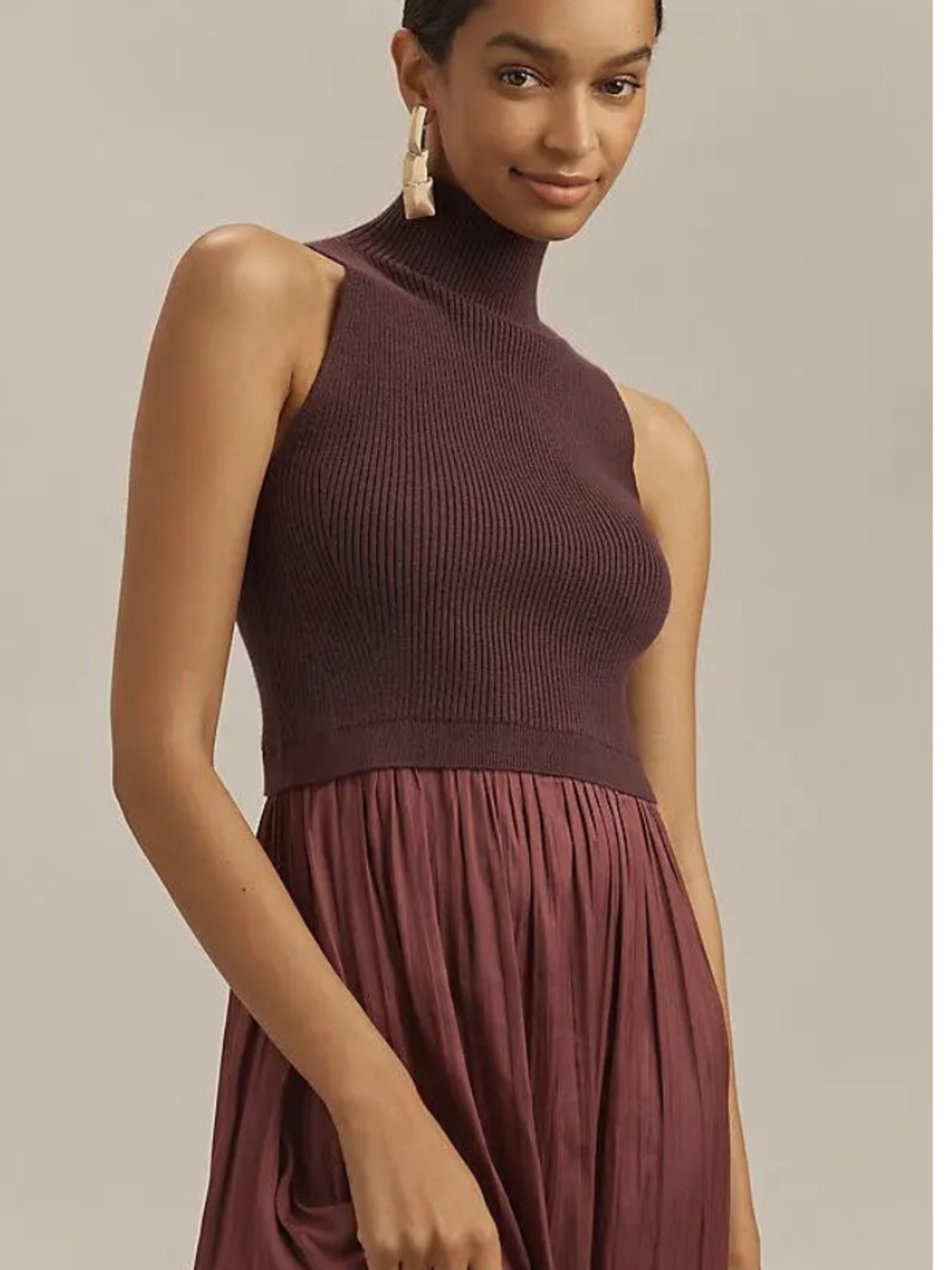 Anthropologie The Thea Twofer Sweater Dress: Sleeveless Edition in purple XL - Picture 2 of 7